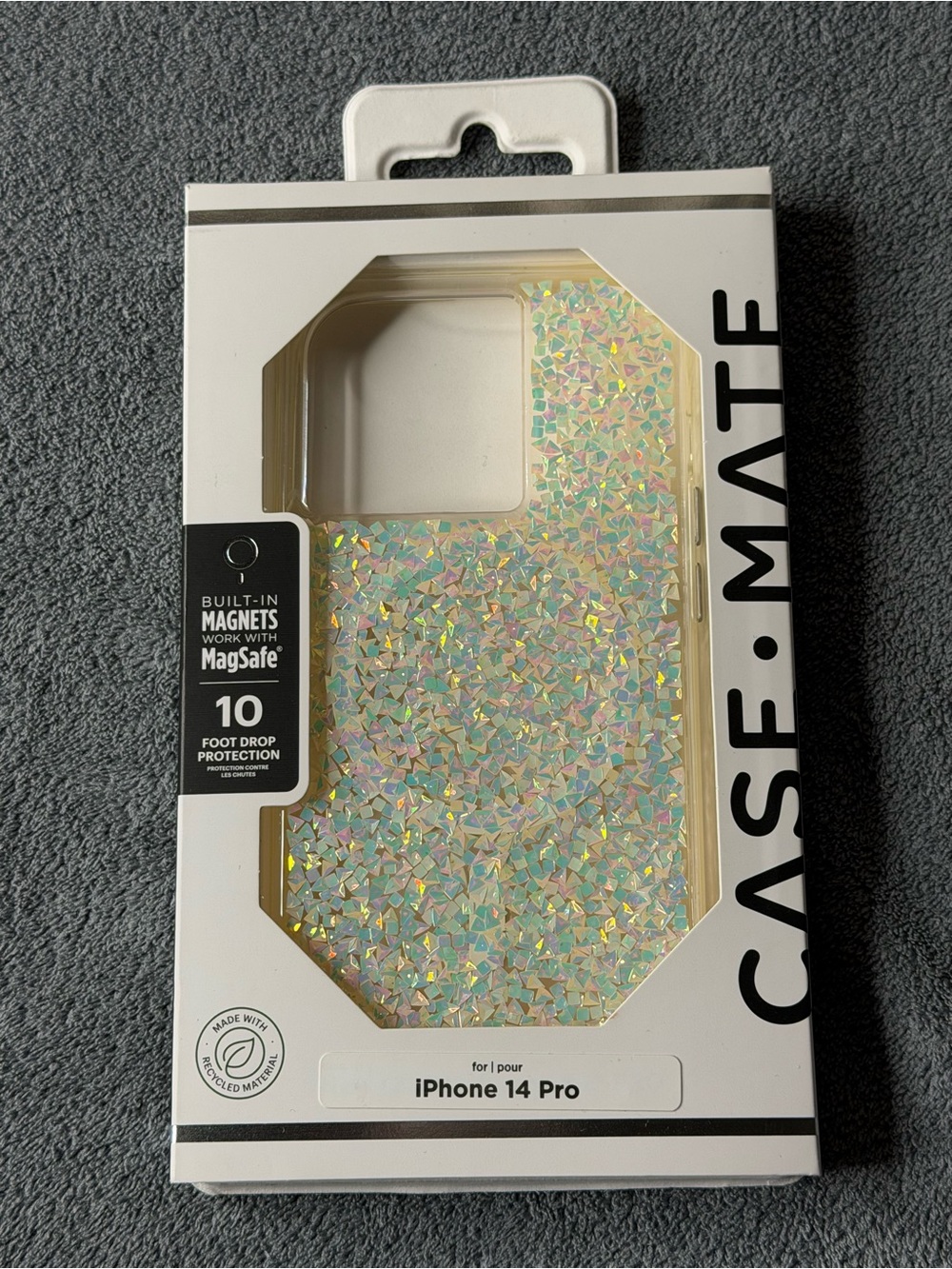 case-mate Iridescent Glitter iPhone 14 Pro Case - Holographic Gold
